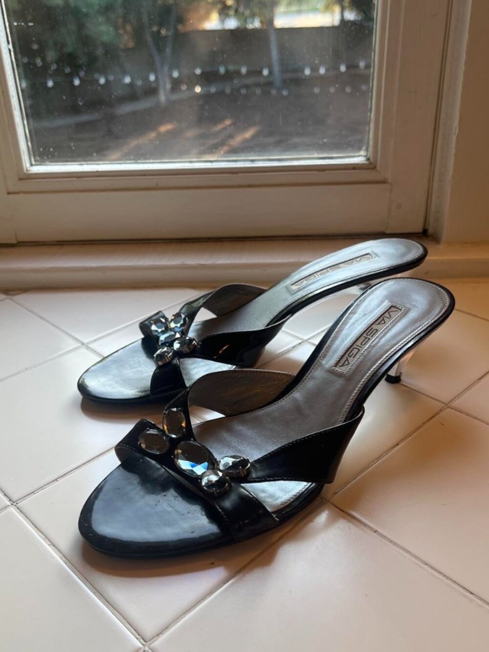 Via Spiga Women's Black Sandals